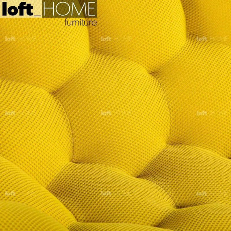 Bauhaus fabric curved ottoman bubble in details.