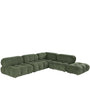 Contemporary Fabric L Shape Sectional Sofa CAMALEONDA 3+L+Ottoman