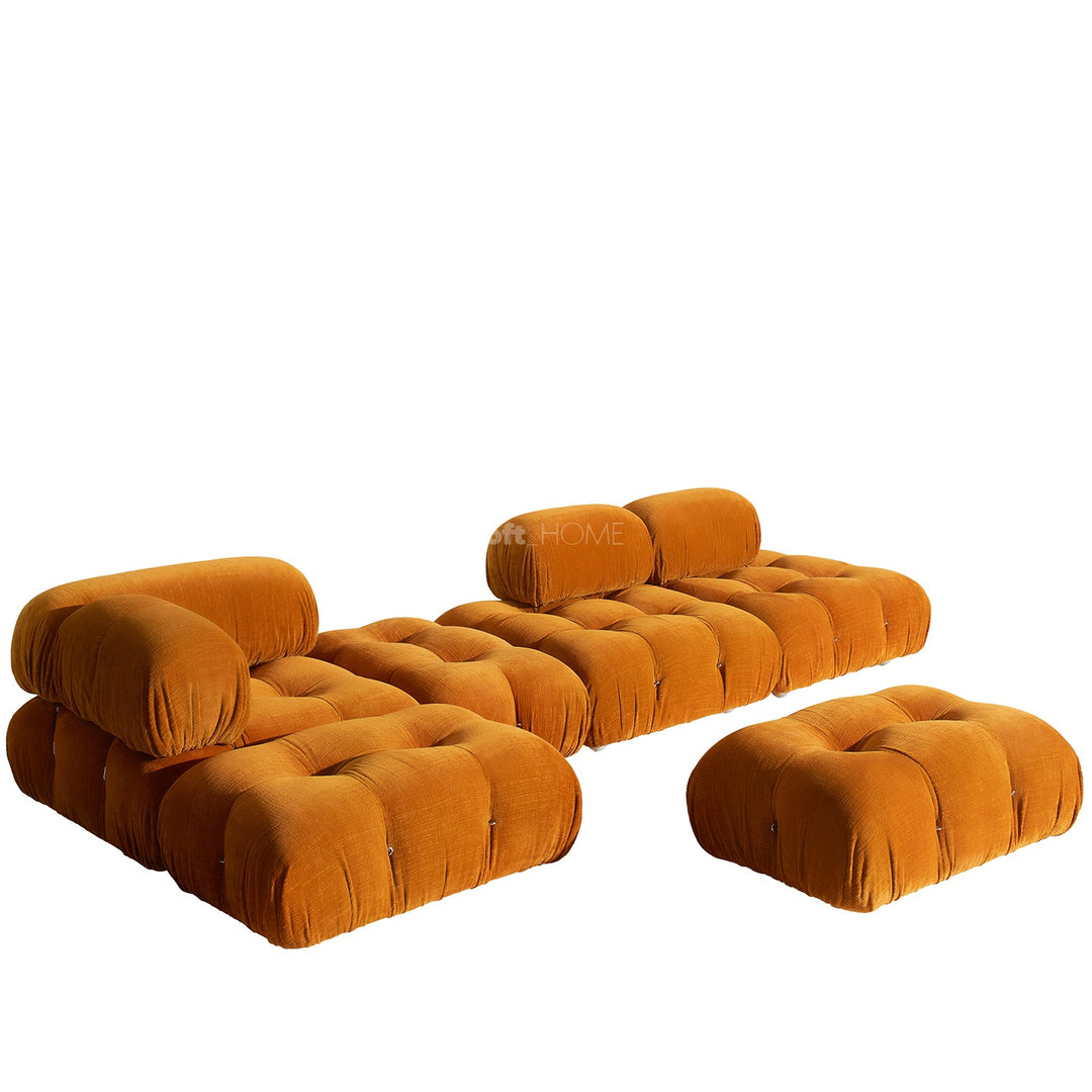 Contemporary fabric l shape sectional sofa camaleonda 2+l+ottoman situational feels.