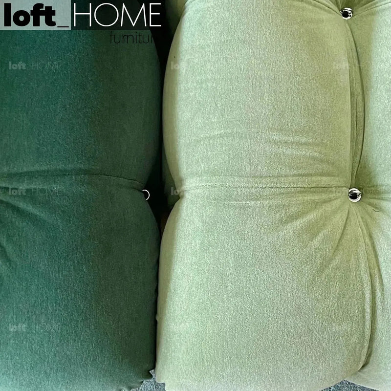 Bauhaus fabric ottoman camaleonda in panoramic view.