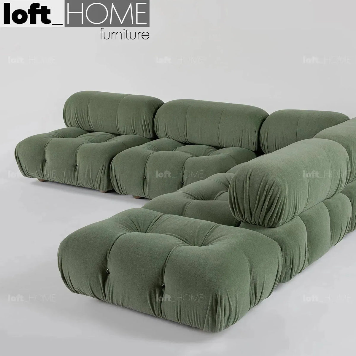 Bauhaus fabric ottoman camaleonda in real life style.