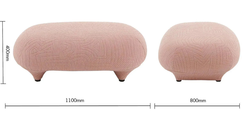 Bauhaus fabric ottoman conch appa size charts.