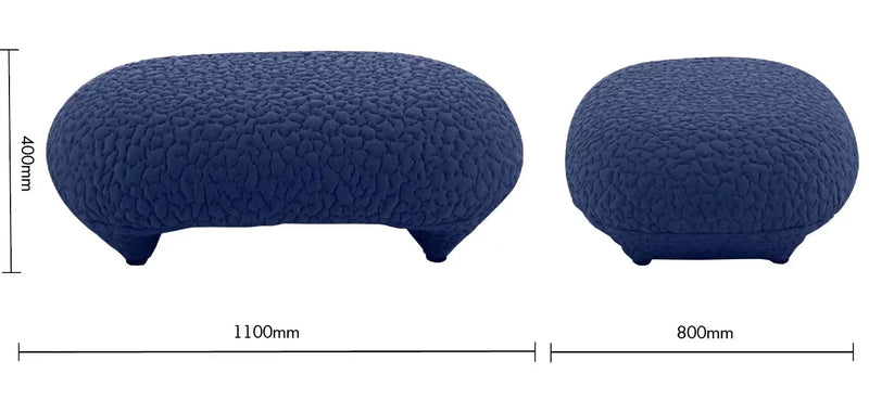 Bauhaus fabric ottoman conch moby size charts.