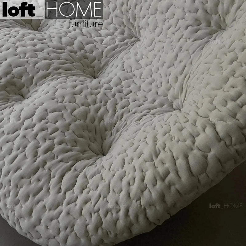 Bauhaus fabric ottoman conch moby layered structure.