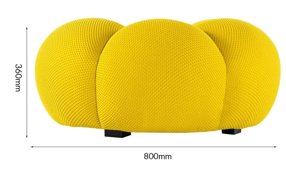 Bauhaus fabric round ottoman bubble size charts.