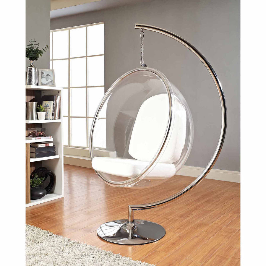 Contemporary plastic rocking chair 1 seater sofa bubble primary product view.