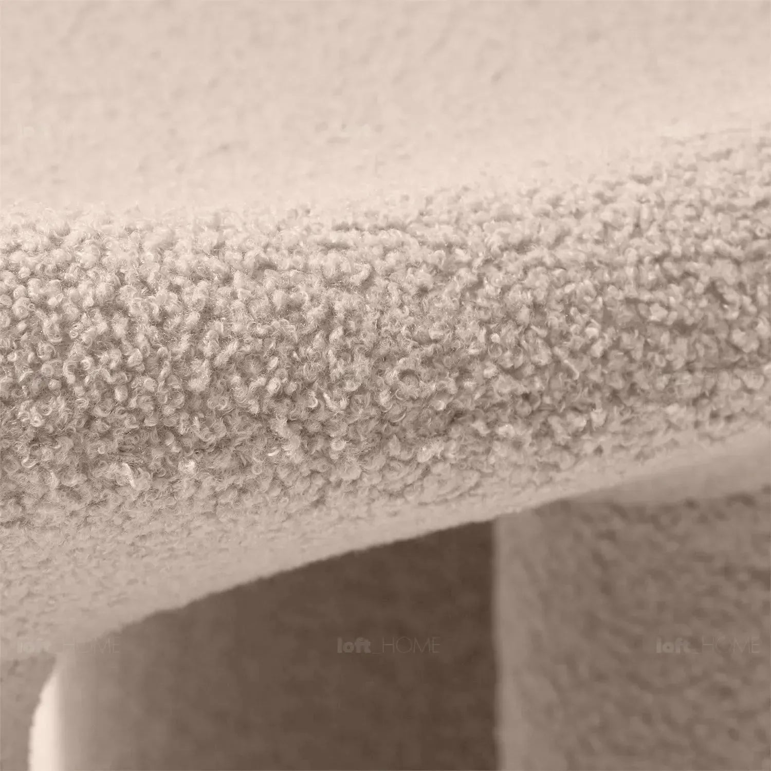 Cream boucle 1 seater sofa kids elephant detail 3.