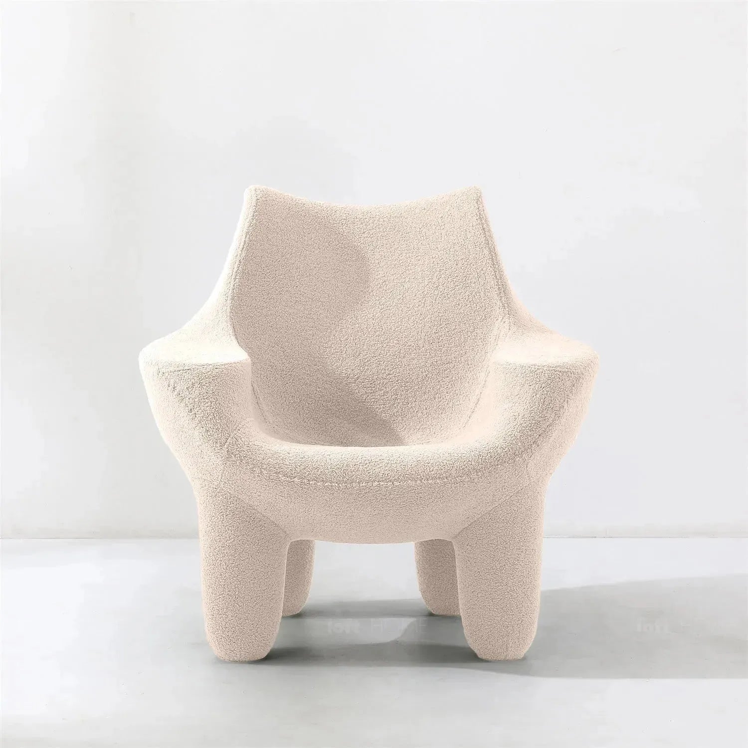 Cream boucle 1 seater sofa mibster detail 4.