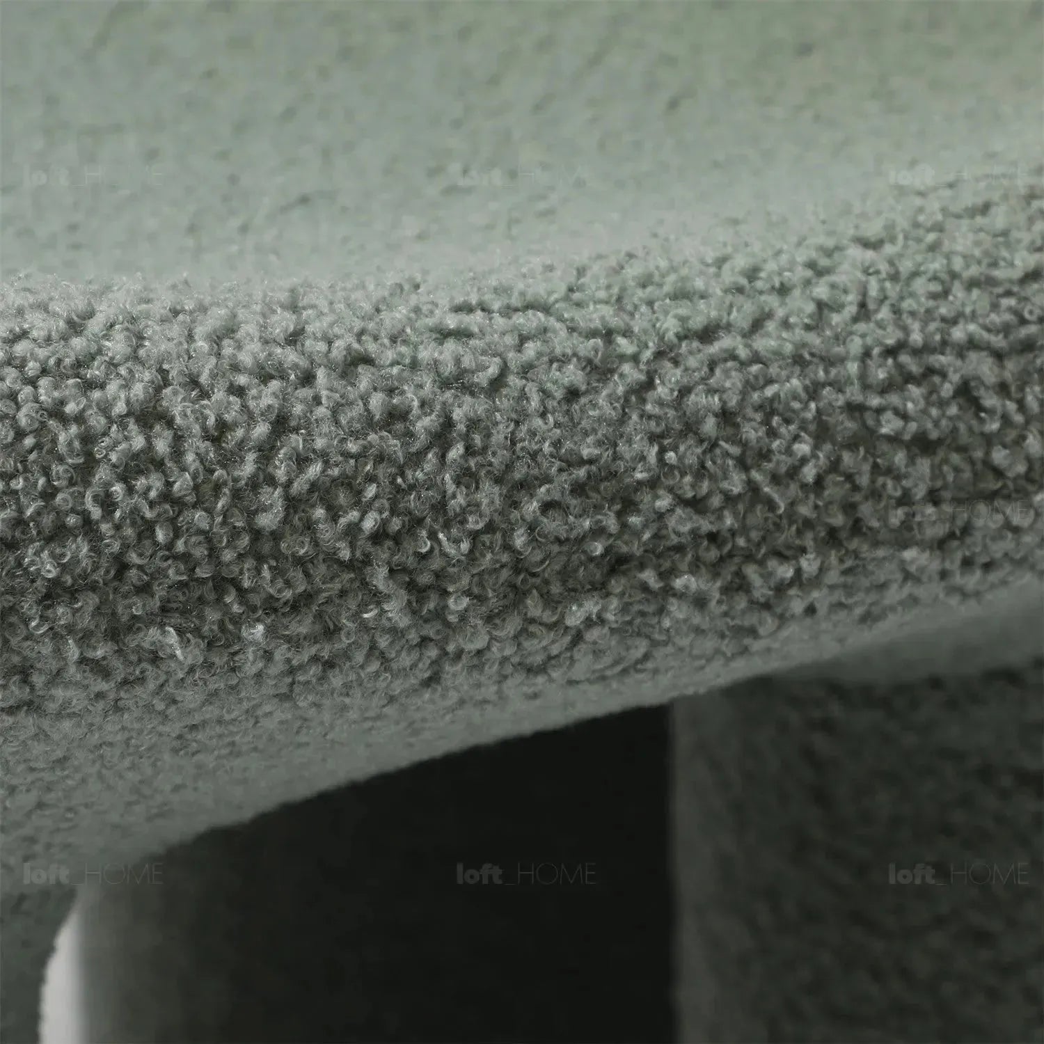 Cream boucle 1 seater sofa mibster layered structure.