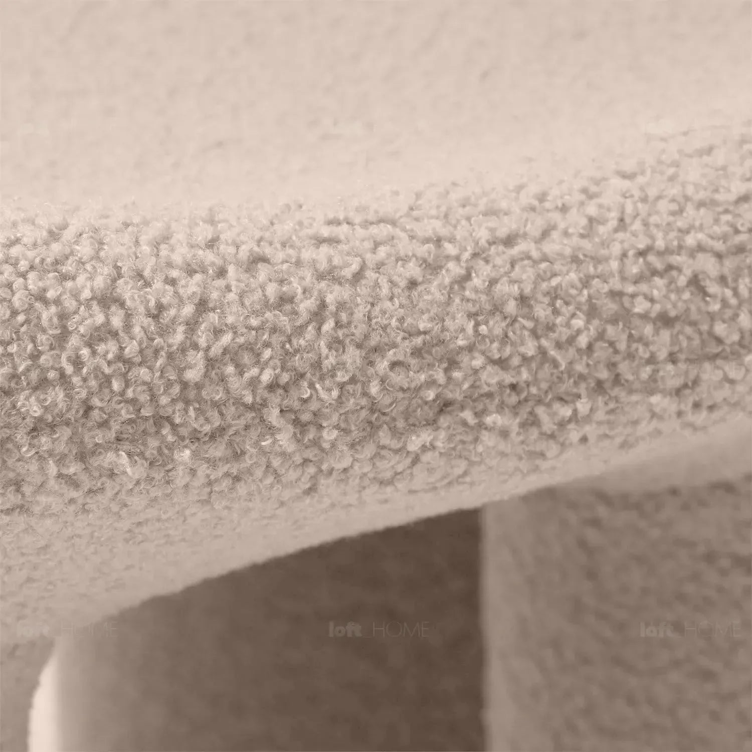 Cream boucle 1 seater sofa mibster detail 7.