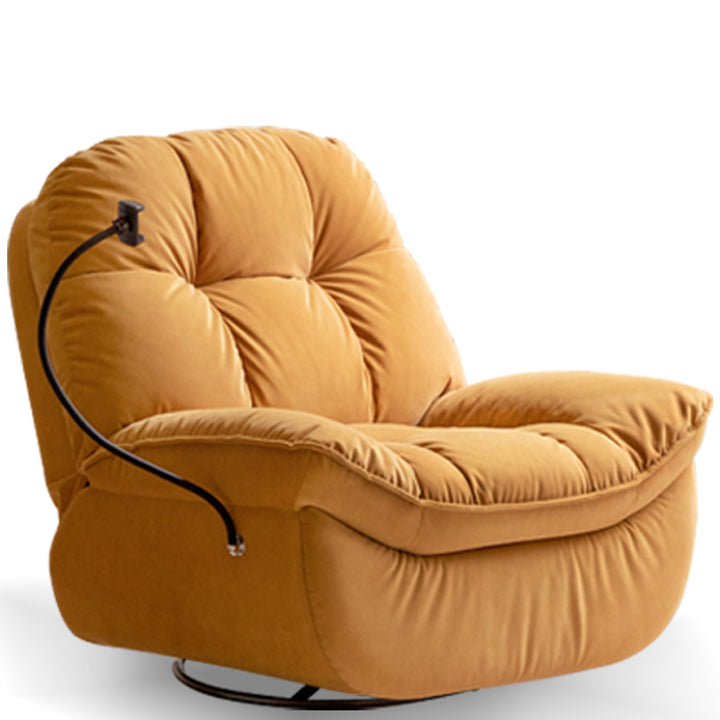 Cream cat scratch resistant fabric electric recliner 1 seater sofa with phone holder nesta situational feels.