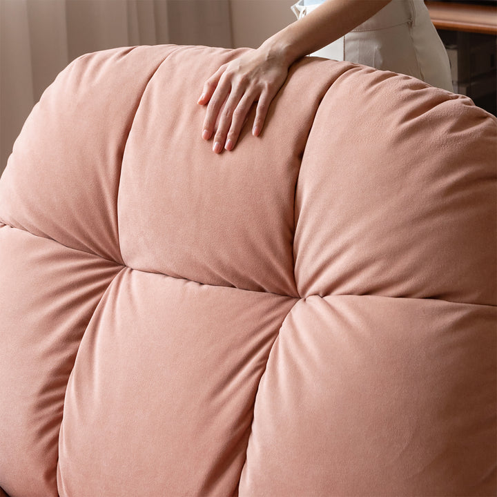 Cream cat scratch resistant fabric electric recliner 1 seater sofa with phone holder nesta in real life style.