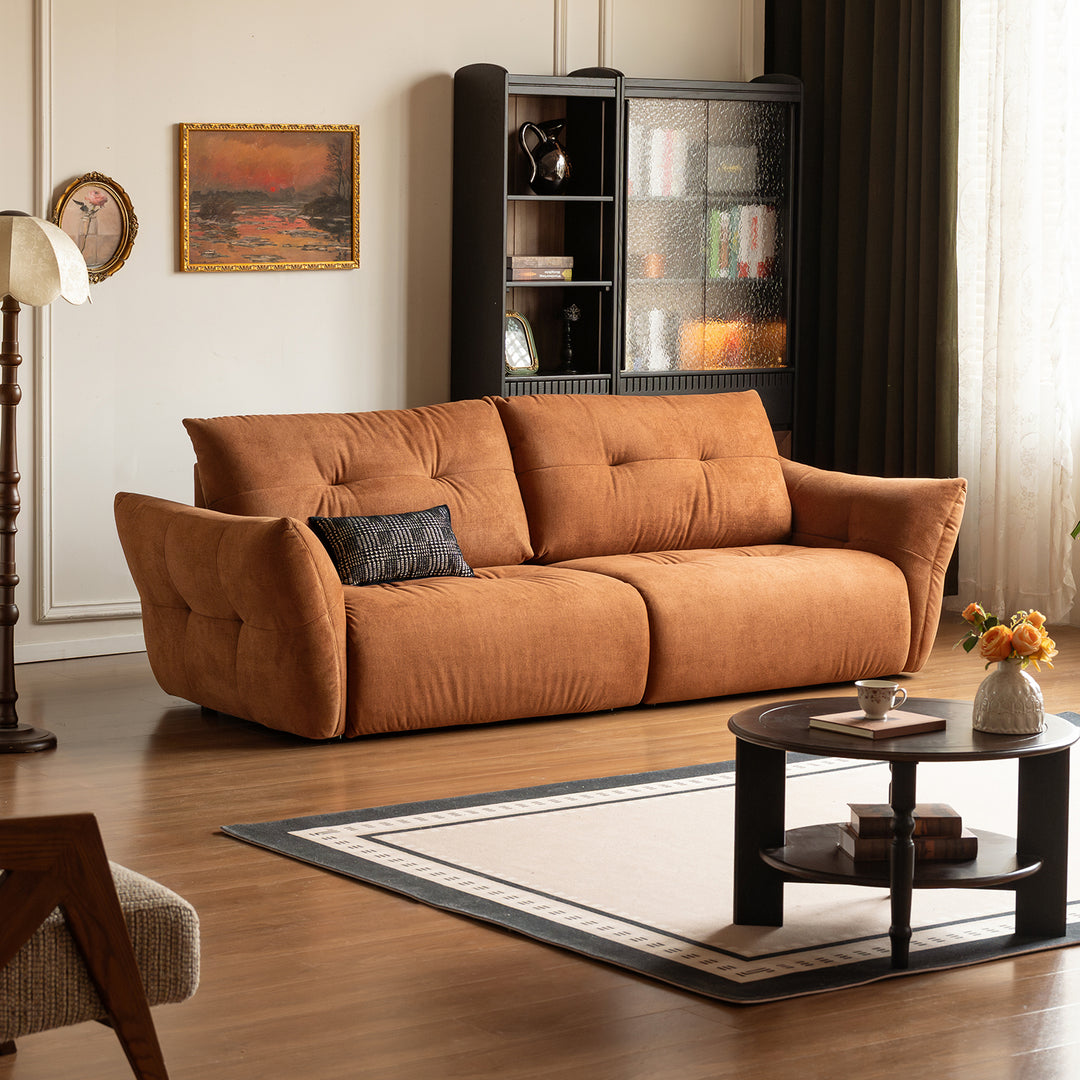 Cream Fabric 4 Seater Sofa MOCHI