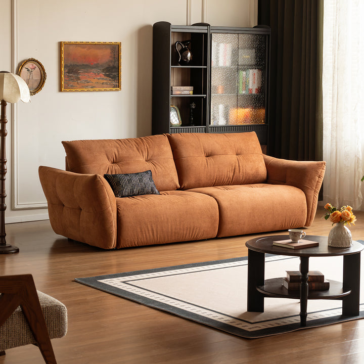 Cream Fabric 4 Seater Sofa MOCHI