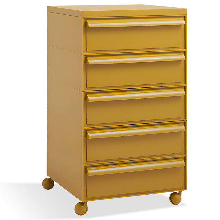 Cream plastic drawer cabinet truffle 5 drawer conceptual design.