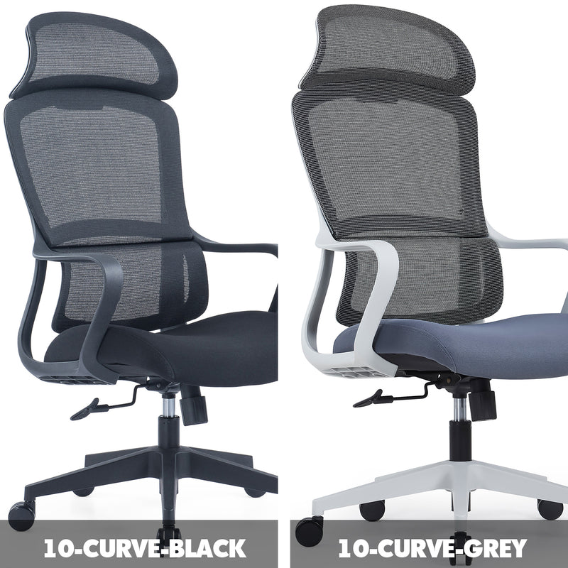 Modern Mesh Ergonomic Office Chair With Headrest CURVE Color Swatches