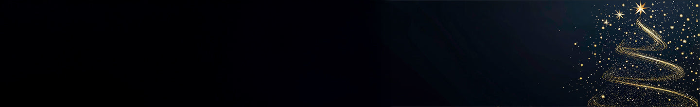 Decorative Christmas tree made of gold ribbons on a dark background