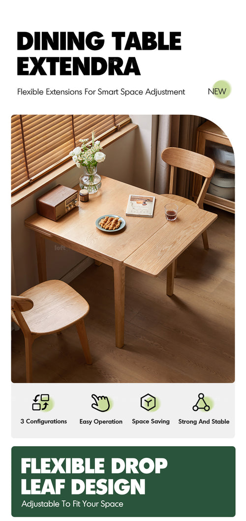 Scandinavian Oak Wood Extendable Dining Table EXTENDRA Good to Know Preview-1