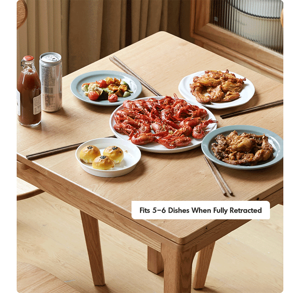 Scandinavian Oak Wood Extendable Dining Table EXTENDRA More Details and Instruction_6