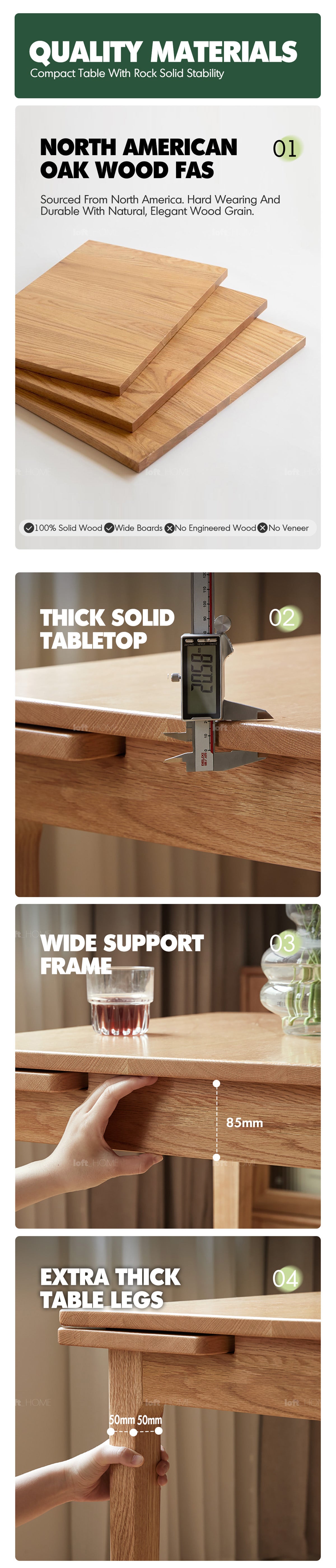 Scandinavian Oak Wood Extendable Dining Table EXTENDRA Good to Know - 7