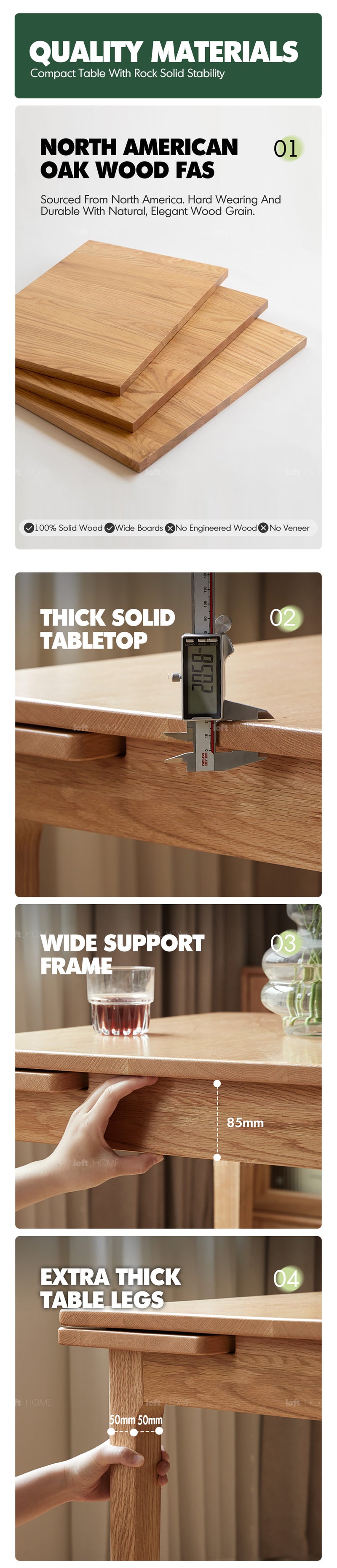 Scandinavian Oak Wood Extendable Dining Table EXTENDRA Good to Know - 7