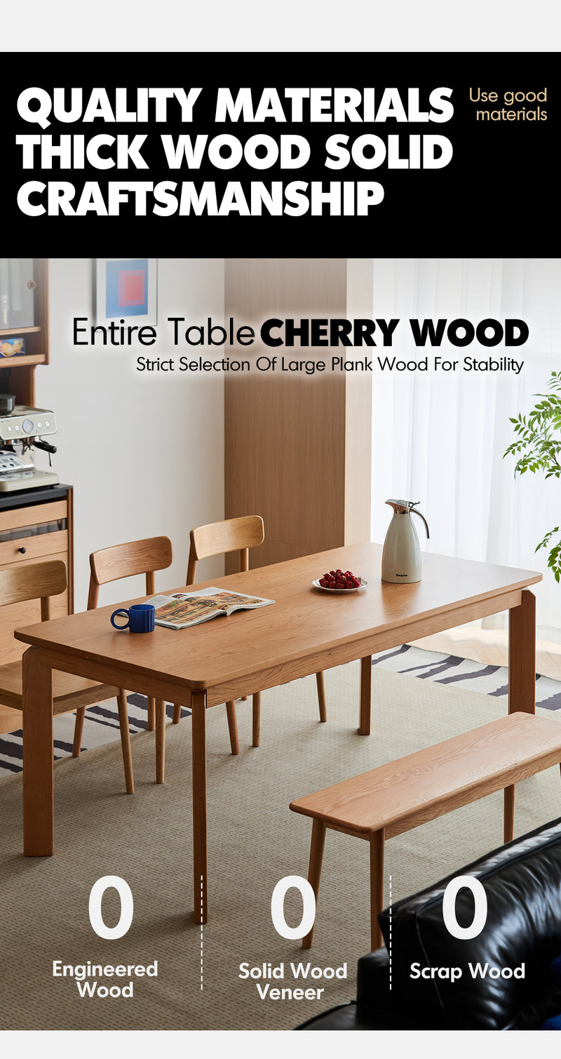 Scandinavian Cherry Wood Dining Table SQUARE Good to Know - 2