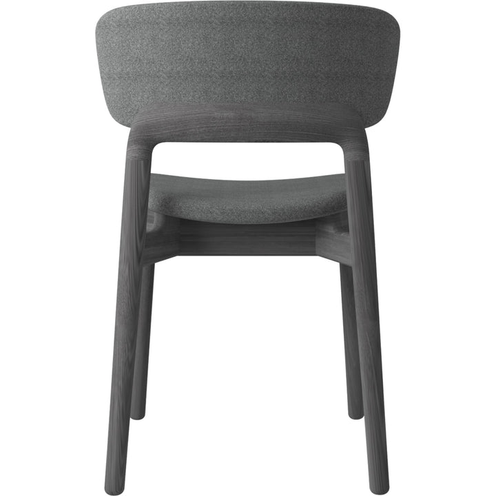 (Fast Delivery) Minimalist Fabric Dining Chair WOOD BLACK Panoramic