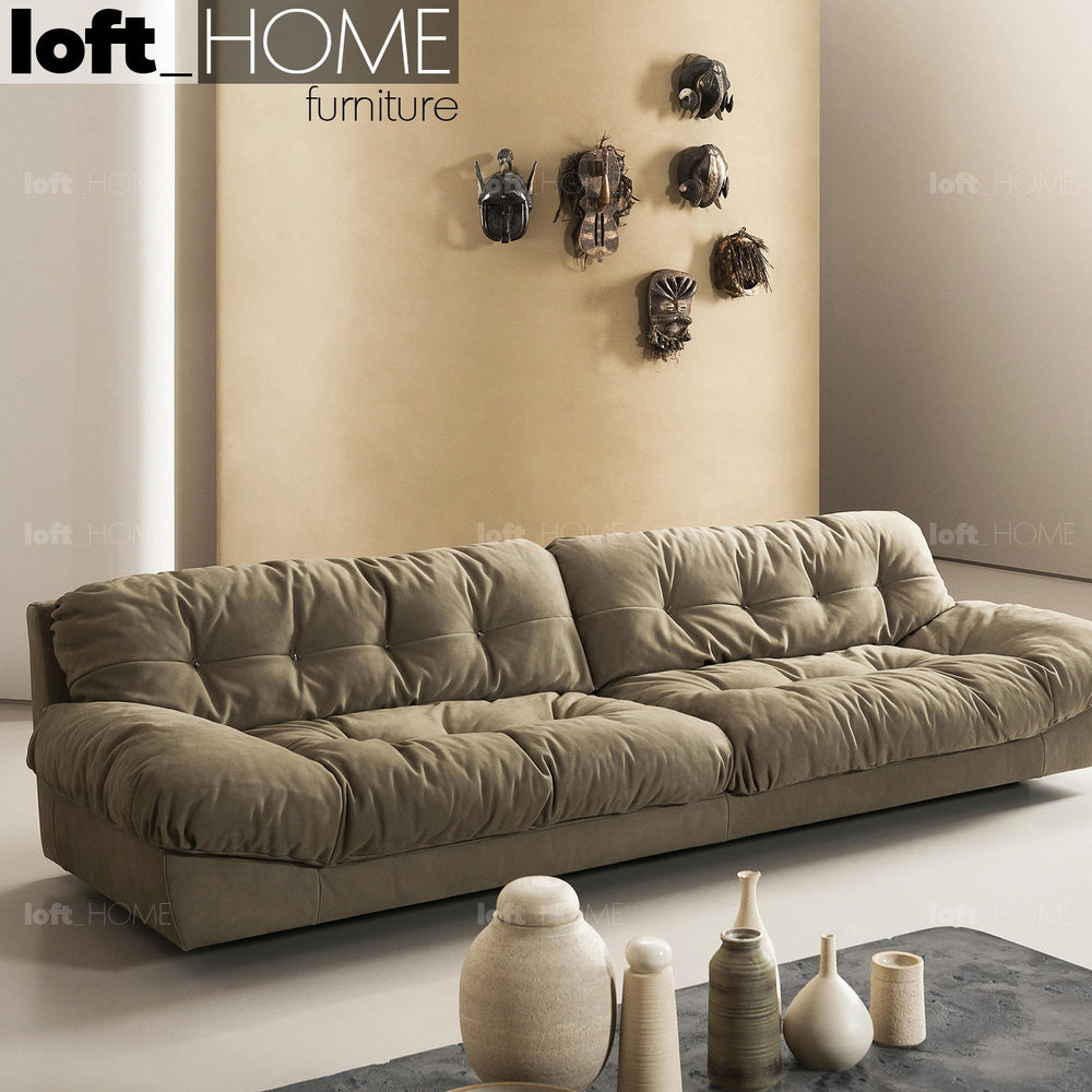 (Fast Delivery) Minimalist Suede Fabric Sofa 4 Seater MILANO Primary Product