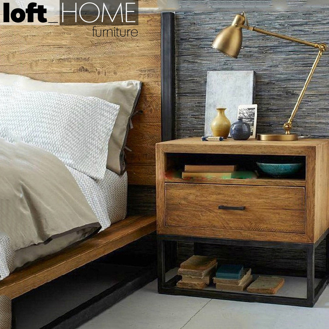 (Fast Delivery) Industrial Pine Wood Bed INDUSTRIAL In-context