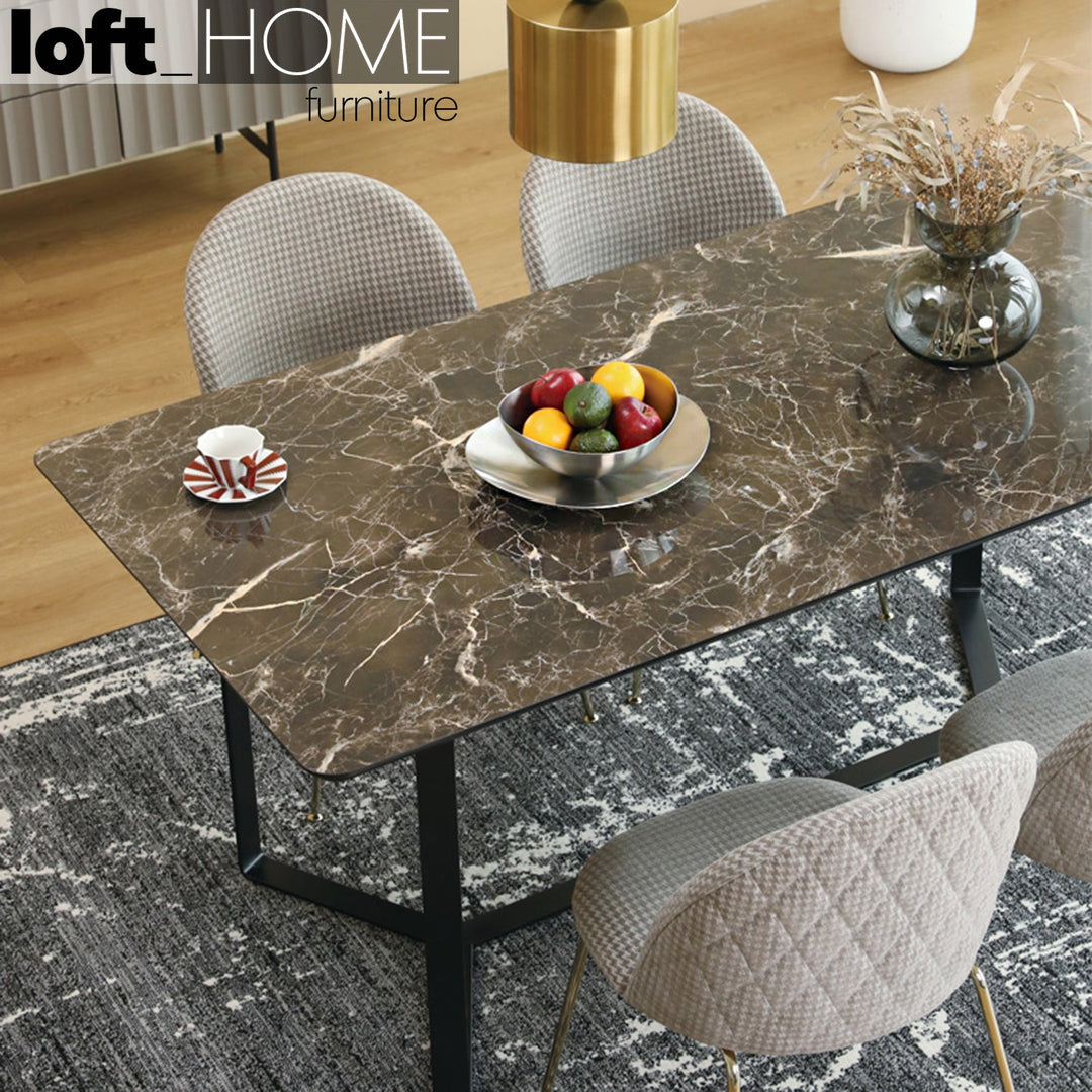 (Fast Delivery) Modern Ceramic Dining Table ARIA Color Variant
