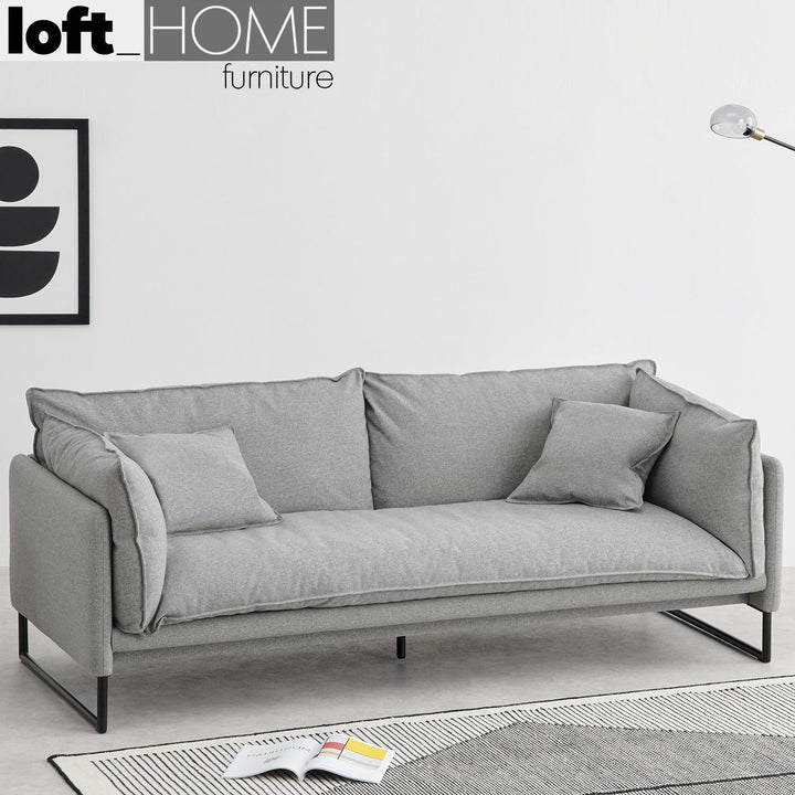 (Fast Delivery) Modern Fabric 3 Seater Sofa MALINI Environmental