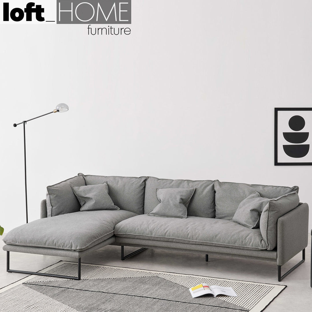 Modern Fabric L Shape Sofa MALINI 3+L Panoramic