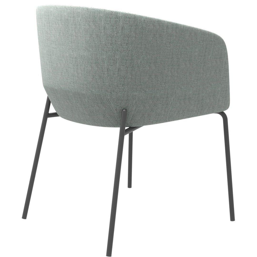 Minimalist Metal Fabric Dining Chair SLICING Panoramic