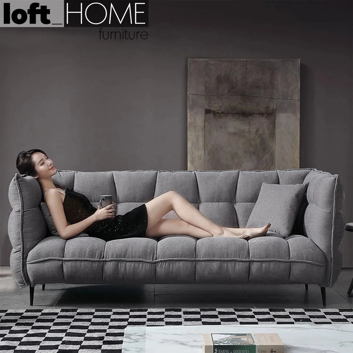 Modern fabric store sofa