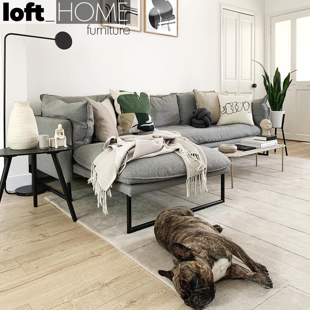 (Fast Delivery) Modern Fabric L Shape Sofa MALINI 3+L Conceptual