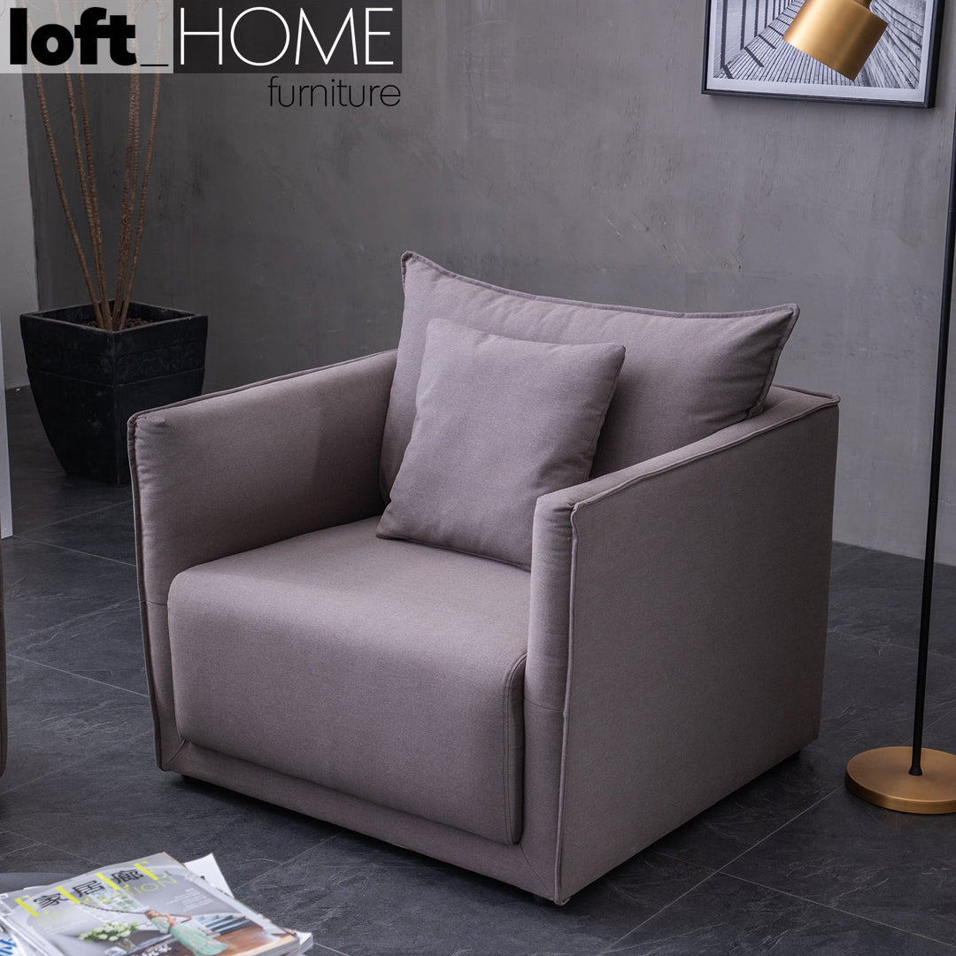 (Fast Delivery) Modern Fabric 1 Seater Sofa ADAM Detail