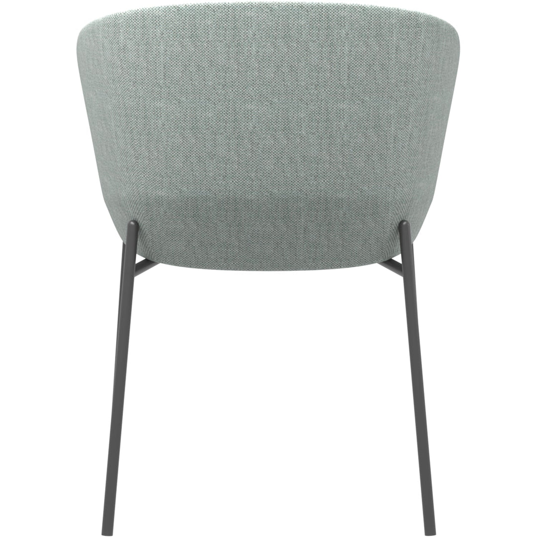 Minimalist Metal Fabric Dining Chair SLICING Still Life