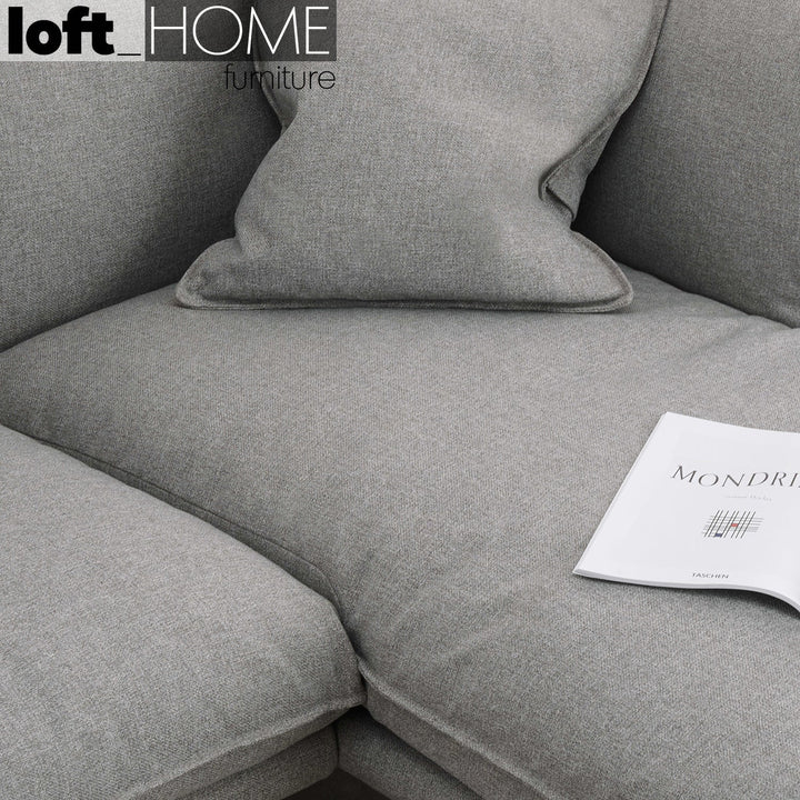 (Fast Delivery) Modern Fabric L Shape Sofa MALINI 3+L In-context