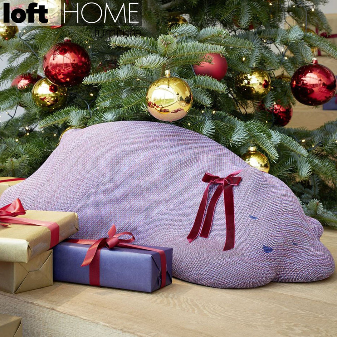 (Fast Delivery)Modern Knit Fabric Ottoman RESTING BEAR Detail 5