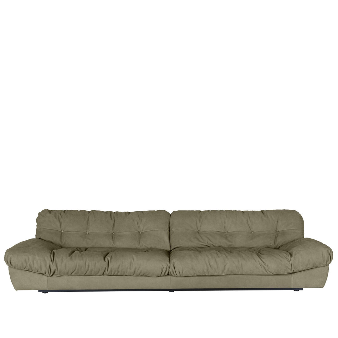 (Fast Delivery) Minimalist Suede Fabric Sofa 4 Seater MILANO White Background