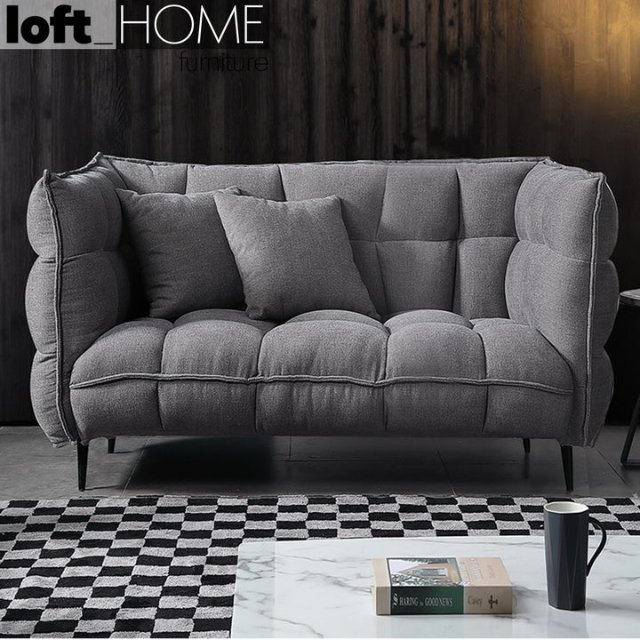 (Fast Delivery) Modern Fabric 3 Seater Sofa HUSK Conceptual