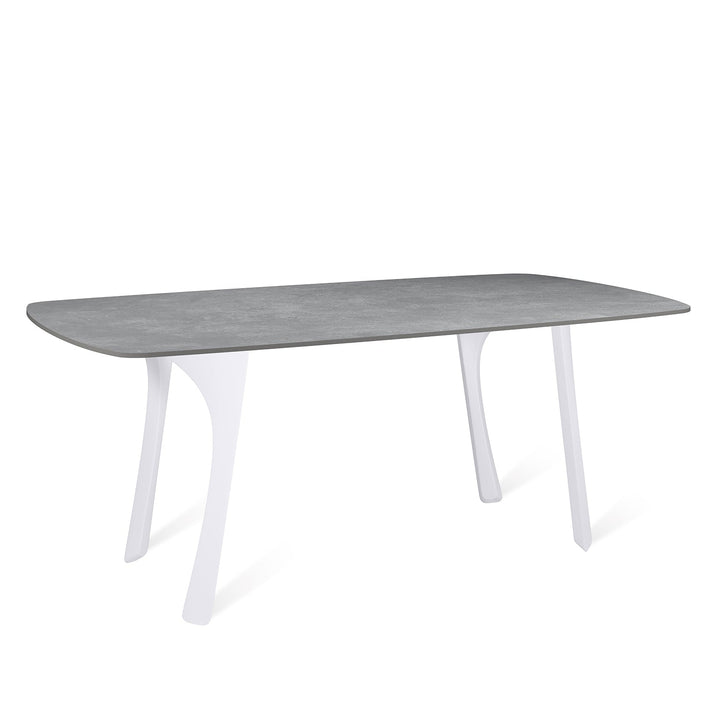 (Fast Delivery) Modern Sintered Stone Dining Table FLY WHITE Environmental