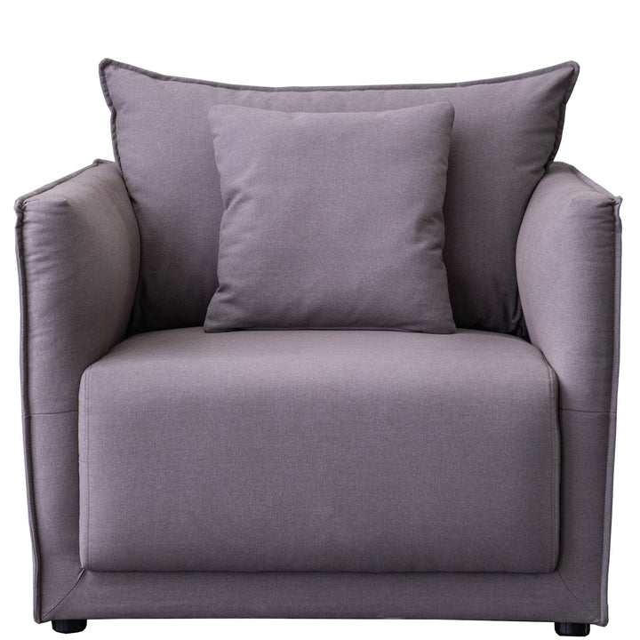 (Fast Delivery) Modern Fabric 1 Seater Sofa ADAM White Background