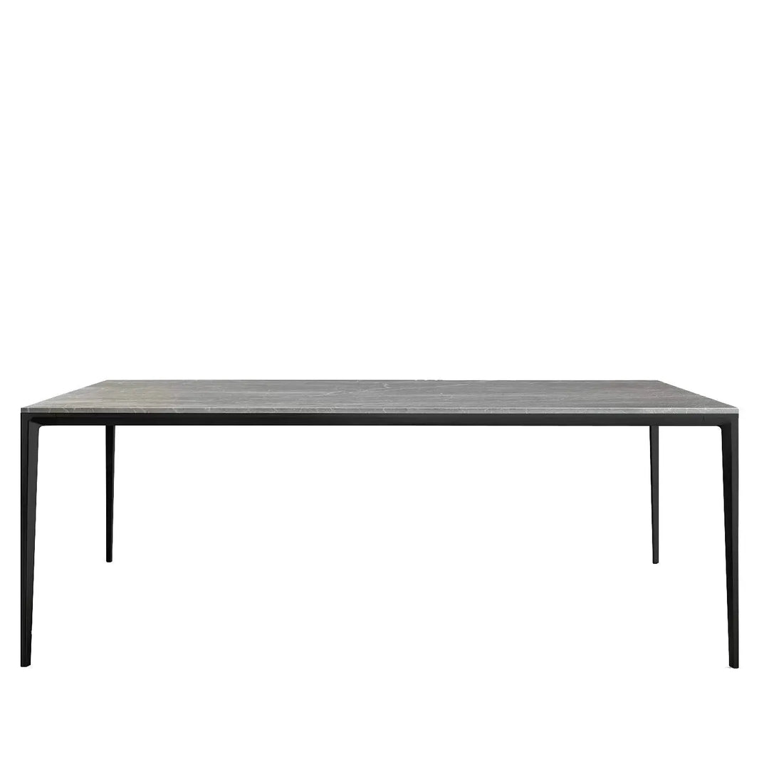 (Fast Delivery) Modern Sintered Stone Dining Table LONG ISLAND BLACK White Background