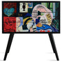 Eclectic Wood Drawer Cabinet ABSTRACT
