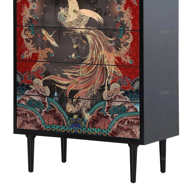 Eclectic wood drawer cabinet apsara conceptual design.