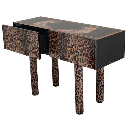 Eclectic Wood Drawer Cabinet High LEOPARD Good to Know Preview-1