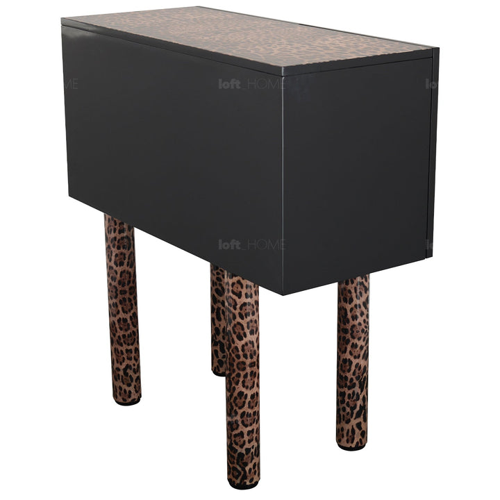 Eclectic Wood Storage Cabinet High LEOPARD