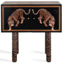 Eclectic Wood Storage Cabinet High LEOPARD