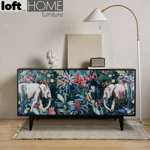 Eclectic Wood Storage Cabinet Low JUNGLE Good to Know Preview-1